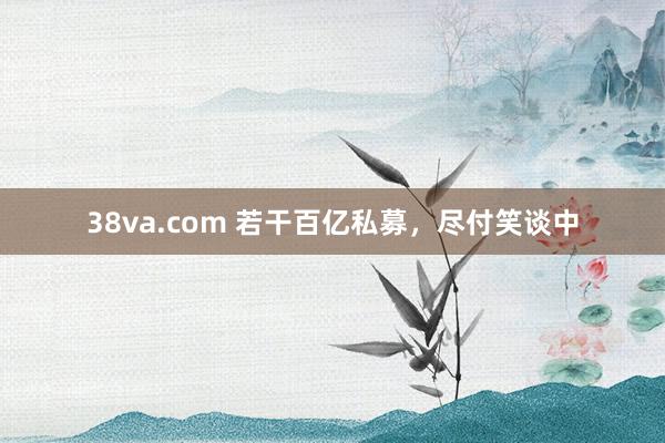 38va.com 若干百亿私募，尽付笑谈中