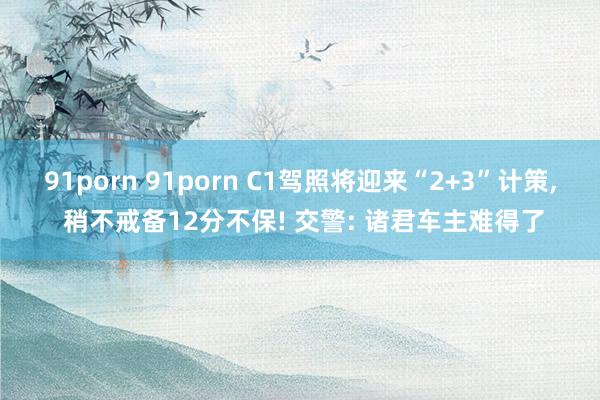 91porn 91porn C1驾照将迎来“2+3”计策， 稍不戒备12分不保! 交警: 诸君车主难得了