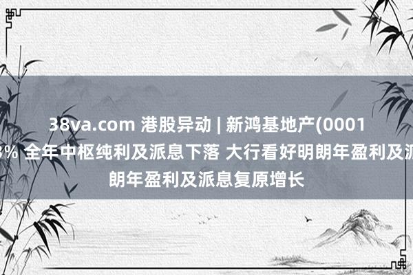 38va.com 港股异动 | 新鸿基地产(00016)逆市涨超3% 全年中枢纯利及派息下落 大行看好明朗年盈利及派息复原增长