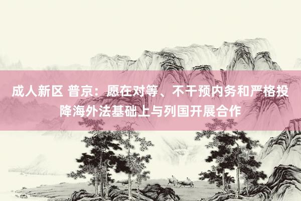 成人新区 普京：愿在对等、不干预内务和严格投降海外法基础上与列国开展合作