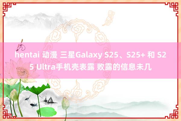 hentai 动漫 三星Galaxy S25、S25+ 和 S25 Ultra手机壳表露 败露的信息未几