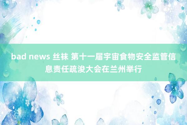 bad news 丝袜 第十一届宇宙食物安全监管信息责任疏浚大会在兰州举行