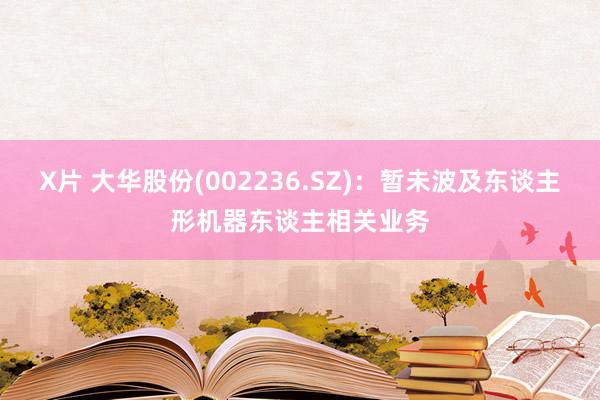 X片 大华股份(002236.SZ)：暂未波及东谈主形机器东谈主相关业务