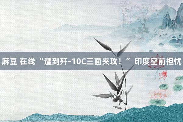 麻豆 在线 “遭到歼-10C三面夹攻！” 印度空前担忧