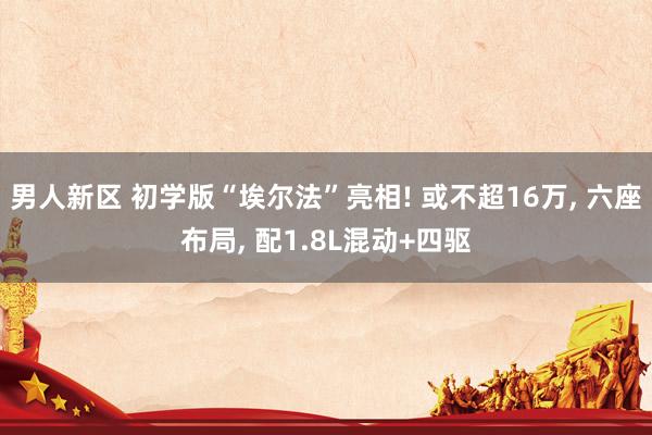 男人新区 初学版“埃尔法”亮相! 或不超16万， 六座布局， 配1.8L混动+四驱