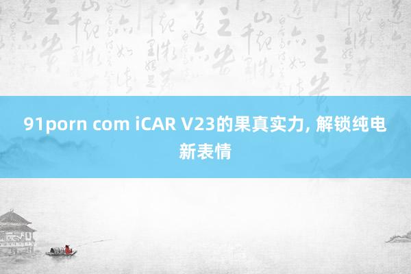 91porn com iCAR V23的果真实力， 解锁纯电新表情