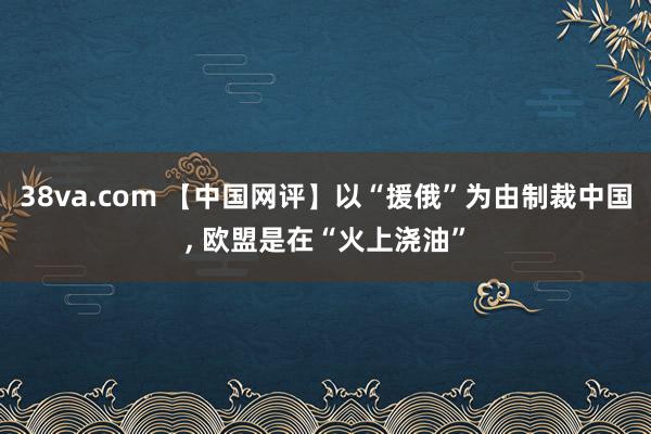 38va.com 【中国网评】以“援俄”为由制裁中国， 欧盟是在“火上浇油”