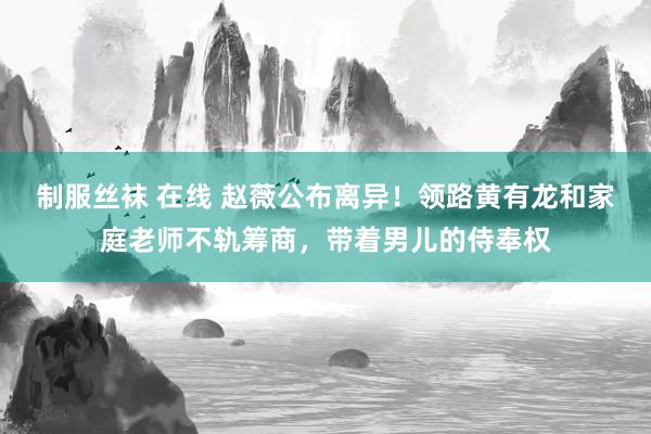 制服丝袜 在线 赵薇公布离异！领路黄有龙和家庭老师不轨筹商，带着男儿的侍奉权