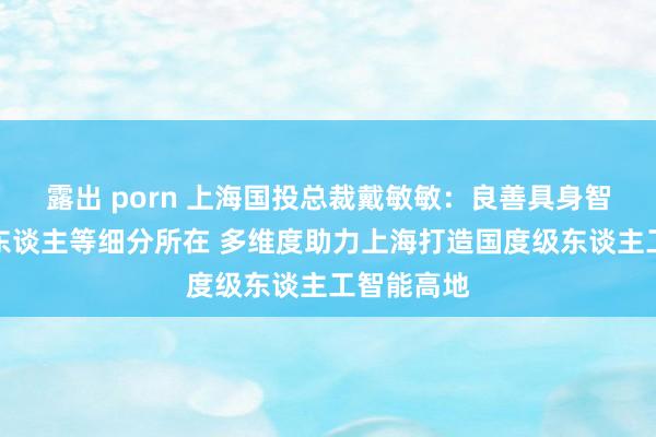 露出 porn 上海国投总裁戴敏敏：良善具身智能、机器东谈主等细分所在 多维度助力上海打造国度级东谈主工智能高地